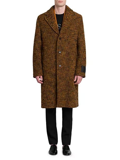 versace peacoat men|Shop Versace Notch Lapel Wool.